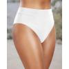 imageHolipick Women Bathing Suit Bottoms  High Waisted Bikini Bottoms Full Coverage Tummy Control Swim BottomWhite 1