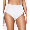 imageHolipick Women Bathing Suit Bottoms  High Waisted Bikini Bottoms Full Coverage Tummy Control Swim BottomWhite 1