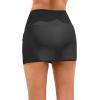 imageHolipick Women Black High Waisted Swim Skirt Tulip Hem Shirring Bathing Suit Skirt Modest Bikini Bottom M