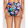 imageHolipick Women High Waisted Bikini Bottoms Tummy Control Swimsuit Bottoms Ruched Bathing Suit Swim Bottom High CutColorful Floral