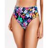 imageHolipick Women High Waisted Bikini Bottoms Tummy Control Swimsuit Bottoms Ruched Bathing Suit Swim Bottom High CutColorful Floral