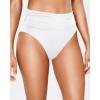 imageHolipick Women High Waisted Bikini Bottoms Tummy Control Swimsuit Bottoms Ruched Bathing Suit Swim Bottom High CutWhite