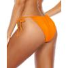 imageHolipick Women Side Tie Swim Bottom Moderate Coverage Bikini Bottom Sexy String Swimsuit Bathing Suit BottomOrange