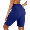 imageHolipick Women Swim Shorts 6quot High Waisted Boy Shorts Swimsuit Tummy Control Long Board Shorts Bathing Suit BottomsBlue