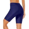 imageHolipick Women Swim Shorts 6quot High Waisted Boy Shorts Swimsuit Tummy Control Long Board Shorts Bathing Suit BottomsDeep Blue