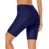 imageHolipick Women Swim Shorts 6quot High Waisted Boy Shorts Swimsuit Tummy Control Long Board Shorts Bathing Suit BottomsNavy Blue