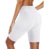 imageHolipick Women Swim Shorts 6quot High Waisted Boy Shorts Swimsuit Tummy Control Long Board Shorts Bathing Suit BottomsWhite