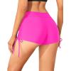 imageHolipick Women Swim Shorts Tummy Control Swim Bottoms Boyleg Swimsuits Shorts Bathing Suit Bikini BottomsHot Pink
