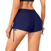 imageHolipick Women Swim Shorts Tummy Control Swim Bottoms Boyleg Swimsuits Shorts Bathing Suit Bikini BottomsLake Blue