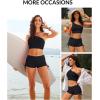 imageHolipick Women Swim Shorts Tummy Control Swim Bottoms Boyleg Swimsuits Shorts Bathing Suit Bikini BottomsSolid Black