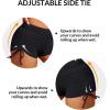 imageHolipick Women Swim Shorts Tummy Control Swim Bottoms Boyleg Swimsuits Shorts Bathing Suit Bikini BottomsSolid Black