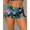 imageHolipick Women Swim Shorts Tummy Control Swim Bottoms Boyleg Swimsuits Shorts Bathing Suit Bikini BottomsTropic Leaves