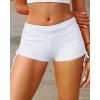 imageHolipick Women Swim Shorts Tummy Control Swim Bottoms Boyleg Swimsuits Shorts Bathing Suit Bikini BottomsWhite