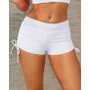 imageHolipick Women Swim Shorts Tummy Control Swim Bottoms Boyleg Swimsuits Shorts Bathing Suit Bikini BottomsWhite
