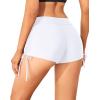 imageHolipick Women Swim Shorts Tummy Control Swim Bottoms Boyleg Swimsuits Shorts Bathing Suit Bikini BottomsWhite