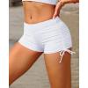 imageHolipick Women Swim Shorts Tummy Control Swim Bottoms Boyleg Swimsuits Shorts Bathing Suit Bikini BottomsWhite
