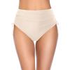 imageHolipick Swimsuit Bottoms for Women  High Waisted Bikini Bottoms Tie Side Tummy Control Bathing Suit BottomBeige