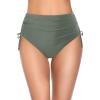 imageHolipick Swimsuit Bottoms for Women  High Waisted Bikini Bottoms Tie Side Tummy Control Bathing Suit BottomCeladon