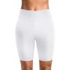 imageHolipick Women Swim Shorts 6quot High Waisted Boy Shorts Swimsuit Tummy Control Long Board Shorts Bathing Suit BottomsWhite