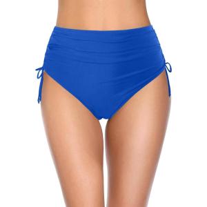 imageHolipick Swimsuit Bottoms for Women  High Waisted Bikini Bottoms Tie Side Tummy Control Bathing Suit BottomRoyal Blue