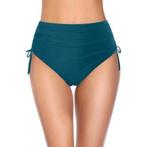 imageHolipick Swimsuit Bottoms for Women  High Waisted Bikini Bottoms Tie Side Tummy Control Bathing Suit BottomTeal