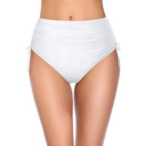 imageHolipick Swimsuit Bottoms for Women  High Waisted Bikini Bottoms Tie Side Tummy Control Bathing Suit BottomWhite