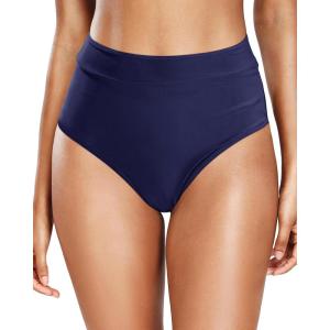 imageHolipick Women Bathing Suit Bottoms  High Waisted Bikini Bottoms Full Coverage Tummy Control Swim BottomNavy Blue 1