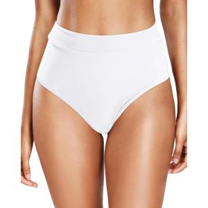 imageHolipick Women Bathing Suit Bottoms  High Waisted Bikini Bottoms Full Coverage Tummy Control Swim BottomWhite 1
