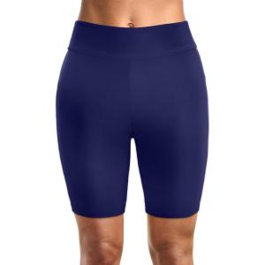 imageHolipick Women Swim Shorts 6quot High Waisted Boy Shorts Swimsuit Tummy Control Long Board Shorts Bathing Suit BottomsDeep Blue