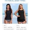 imageHolipick High Neck Tankini Top Bathing Suit Tops for Women Tummy Control Tank Tops SwimsuitsBlack
