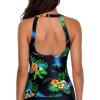 imageHolipick High Neck Tankini Top Bathing Suit Tops for Women Tummy Control Tank Tops SwimsuitsBlack Pineapple