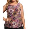 imageHolipick High Neck Tankini Top Bathing Suit Tops for Women Tummy Control Tank Tops SwimsuitsBrown