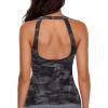 imageHolipick High Neck Tankini Top Bathing Suit Tops for Women Tummy Control Tank Tops SwimsuitsCamo