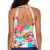 imageHolipick High Neck Tankini Top Bathing Suit Tops for Women Tummy Control Tank Tops SwimsuitsColorful Floral