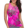 imageHolipick High Neck Tankini Top Bathing Suit Tops for Women Tummy Control Tank Tops SwimsuitsPink Floral