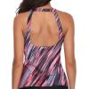 imageHolipick High Neck Tankini Top Bathing Suit Tops for Women Tummy Control Tank Tops SwimsuitsPink Striped