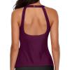imageHolipick High Neck Tankini Top Bathing Suit Tops for Women Tummy Control Tank Tops SwimsuitsPurple