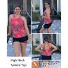 imageHolipick High Neck Tankini Top Bathing Suit Tops for Women Tummy Control Tank Tops SwimsuitsRedBlackWhite