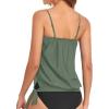 imageHolipick Strapless Tankini Tops for Women Swimwear Top ONLY Bandeau Bathing Suit Blouson Swimsuit No BottomArmy Green