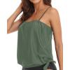 imageHolipick Strapless Tankini Tops for Women Swimwear Top ONLY Bandeau Bathing Suit Blouson Swimsuit No BottomArmy Green