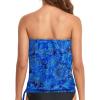 imageHolipick Strapless Tankini Tops for Women Swimwear Top ONLY Bandeau Bathing Suit Blouson Swimsuit No BottomBlue Paisley