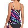 imageHolipick Strapless Tankini Tops for Women Swimwear Top ONLY Bandeau Bathing Suit Blouson Swimsuit No BottomColor Striped