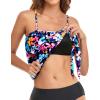 imageHolipick Strapless Tankini Tops for Women Swimwear Top ONLY Bandeau Bathing Suit Blouson Swimsuit No BottomColorful Floral