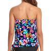 imageHolipick Strapless Tankini Tops for Women Swimwear Top ONLY Bandeau Bathing Suit Blouson Swimsuit No BottomColorful Floral
