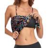 imageHolipick Strapless Tankini Tops for Women Swimwear Top ONLY Bandeau Bathing Suit Blouson Swimsuit No BottomColorful Paisley