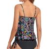 imageHolipick Strapless Tankini Tops for Women Swimwear Top ONLY Bandeau Bathing Suit Blouson Swimsuit No BottomColorful Paisley