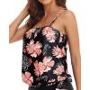 imageHolipick Strapless Tankini Tops for Women Swimwear Top ONLY Bandeau Bathing Suit Blouson Swimsuit No BottomFloral