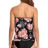 imageHolipick Strapless Tankini Tops for Women Swimwear Top ONLY Bandeau Bathing Suit Blouson Swimsuit No BottomFloral