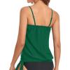 imageHolipick Strapless Tankini Tops for Women Swimwear Top ONLY Bandeau Bathing Suit Blouson Swimsuit No BottomGreen