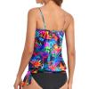 imageHolipick Strapless Tankini Tops for Women Swimwear Top ONLY Bandeau Bathing Suit Blouson Swimsuit No BottomMulticolor